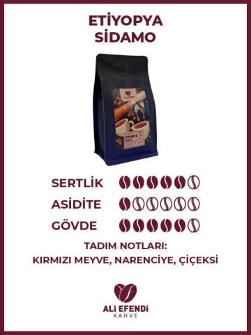 Ali Efendi Kahve Etiyopya (Sidamo) GR4 Kahve 250 Gr.