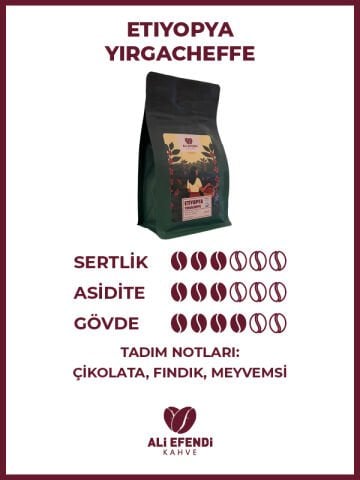 Ali Efendi Kahve Etiyopya (Yırgacheffe) GR2 Kahve 250 Gr.