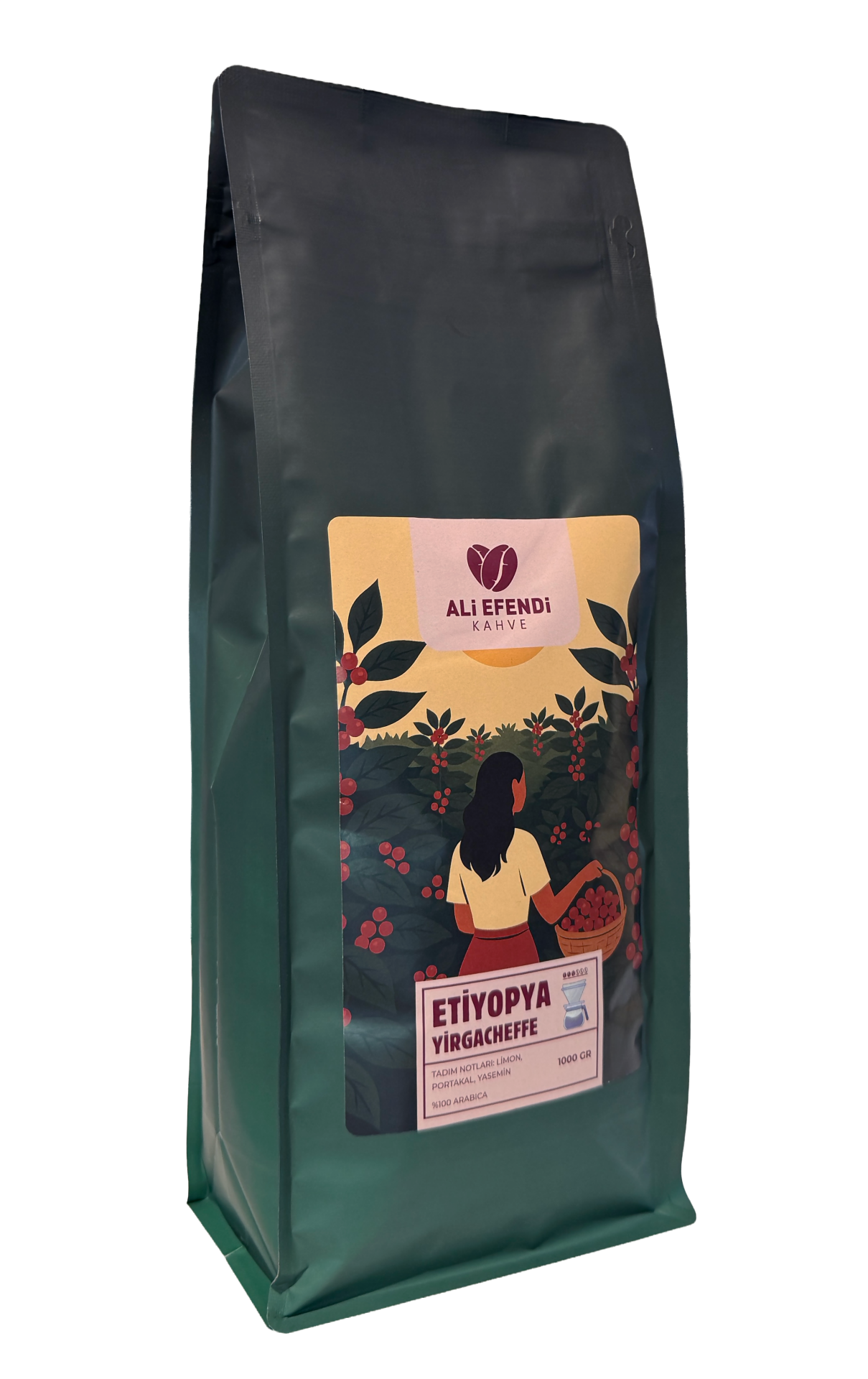 Ali Efendi Kahve Etiyopya (Yırgacheffe) GR2 Kahve 1 Kg.