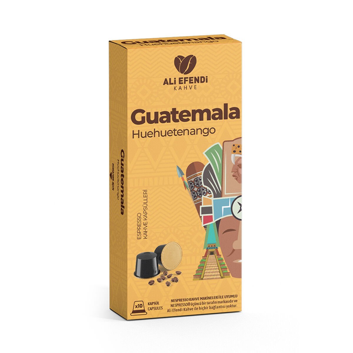 Ali Efendi Kahve Guatemala Huehuetanango Kapsül Kahve Nespresso uyumlu 10 adet