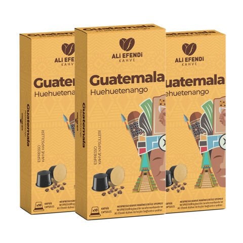Ali Efendi Kahve Guatemala Huehuetanango Kapsül Kahve Nespresso uyumlu 3x10'lu