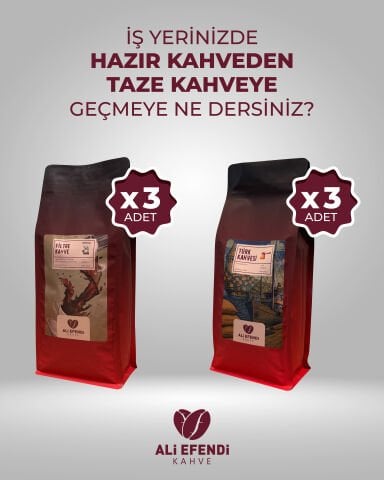 3 kg Etiyopya Filtre Kahve - 3kg Türk Kahvesi Seti - İşletmelere özel