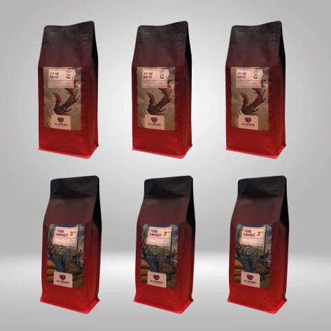 3 kg Etiyopya Filtre Kahve - 3kg Türk Kahvesi Seti - İşletmelere özel