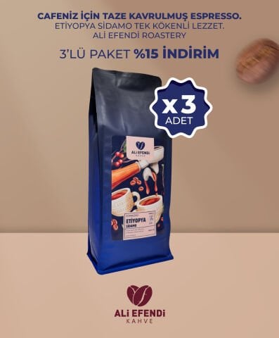 3 kg Espresso Etiyopya Sidamo - İşletmelere özel
