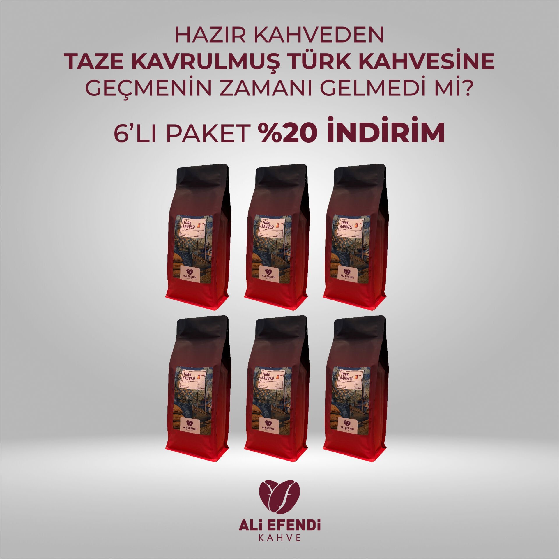 6 Kg Taze Kavurulmuş Türk Kahvesi - İşletmelere özel