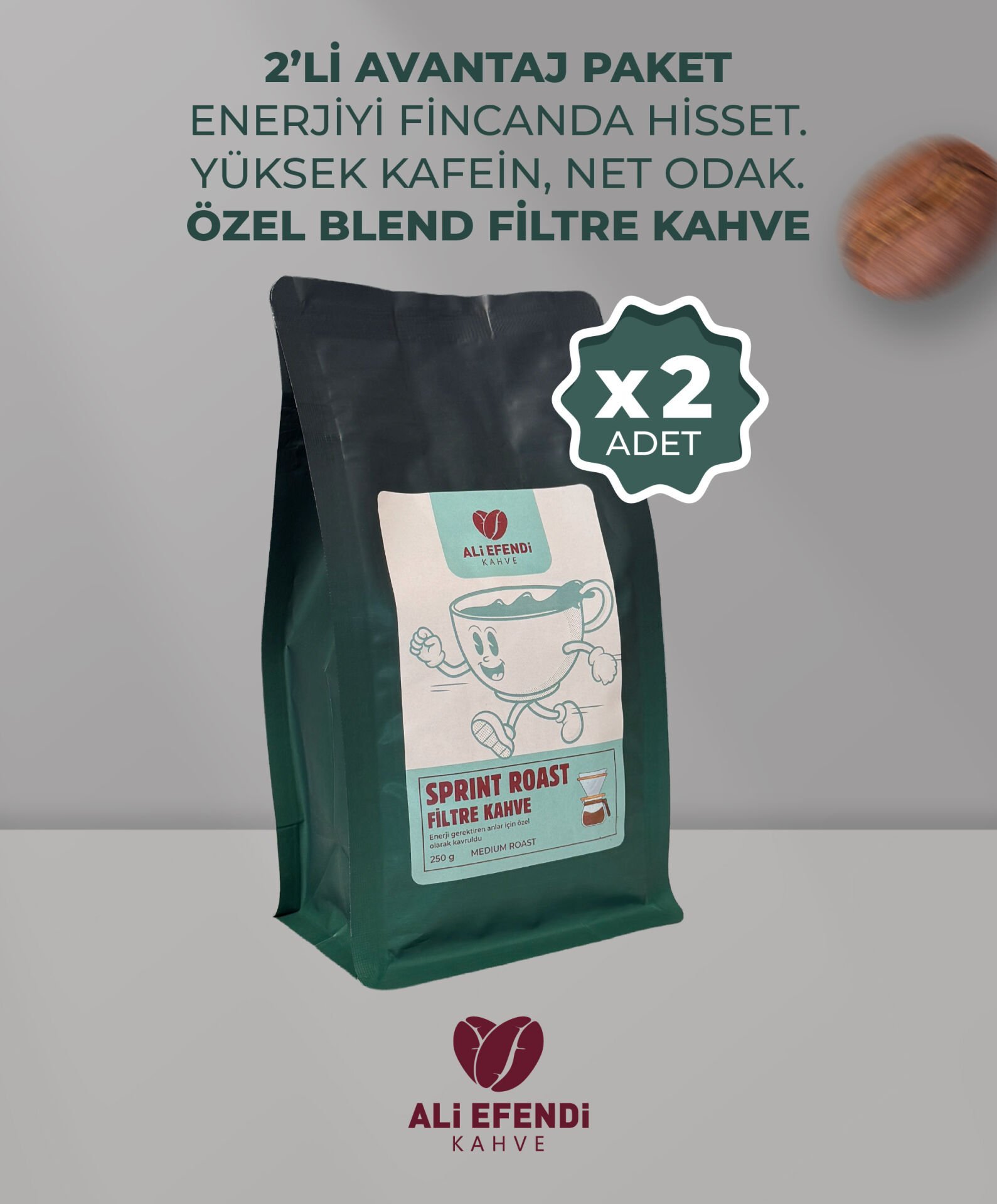 250 Gr. 2 Adet Sprint Roast Filtre Kahve