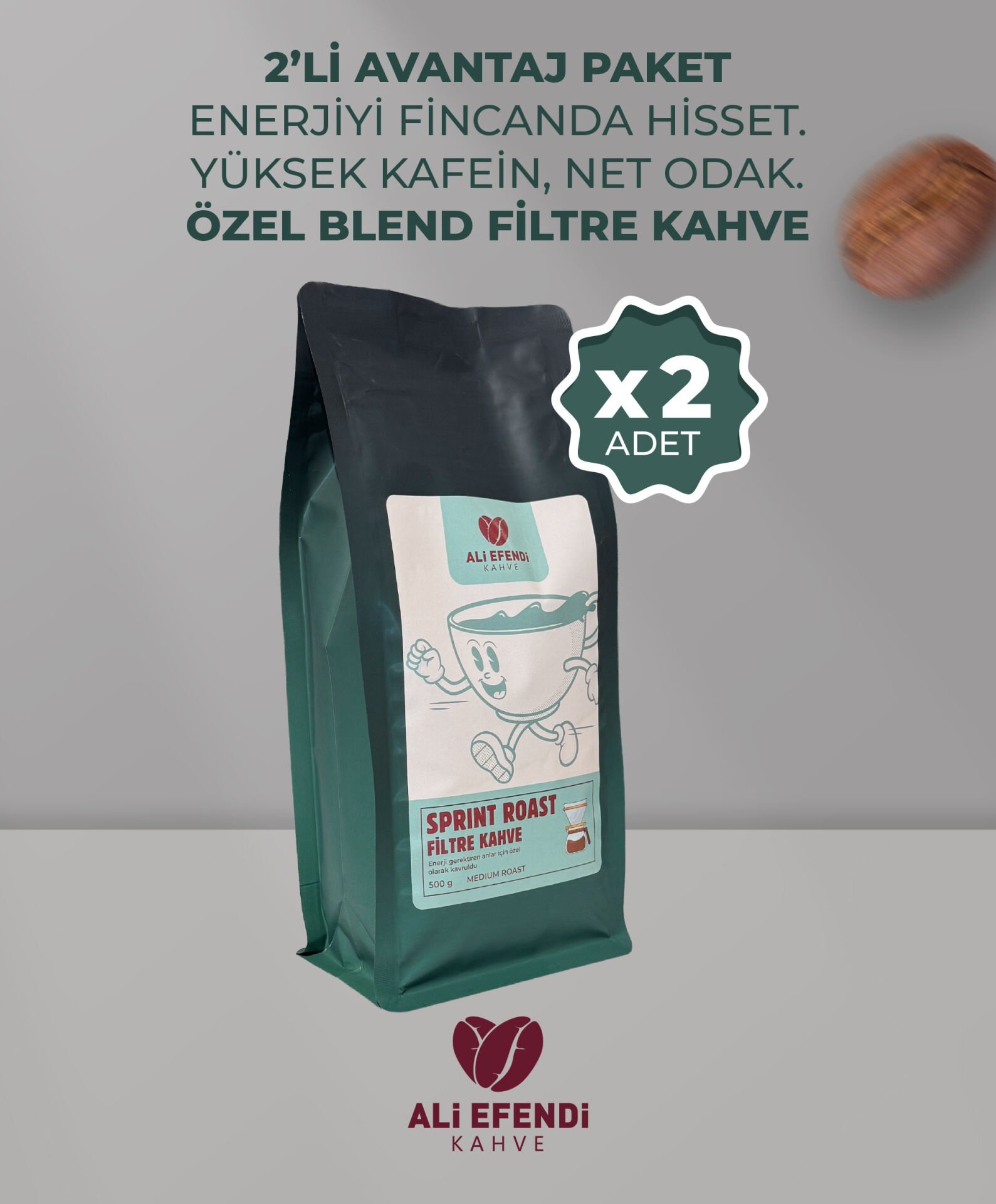 500 Gr. 2 Adet Sprint Roast Filtre Kahve